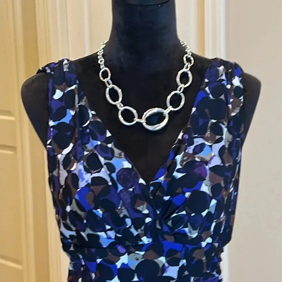 American Living Faux Wrap Sheath Dress Size 12 - Picture 2 of 9